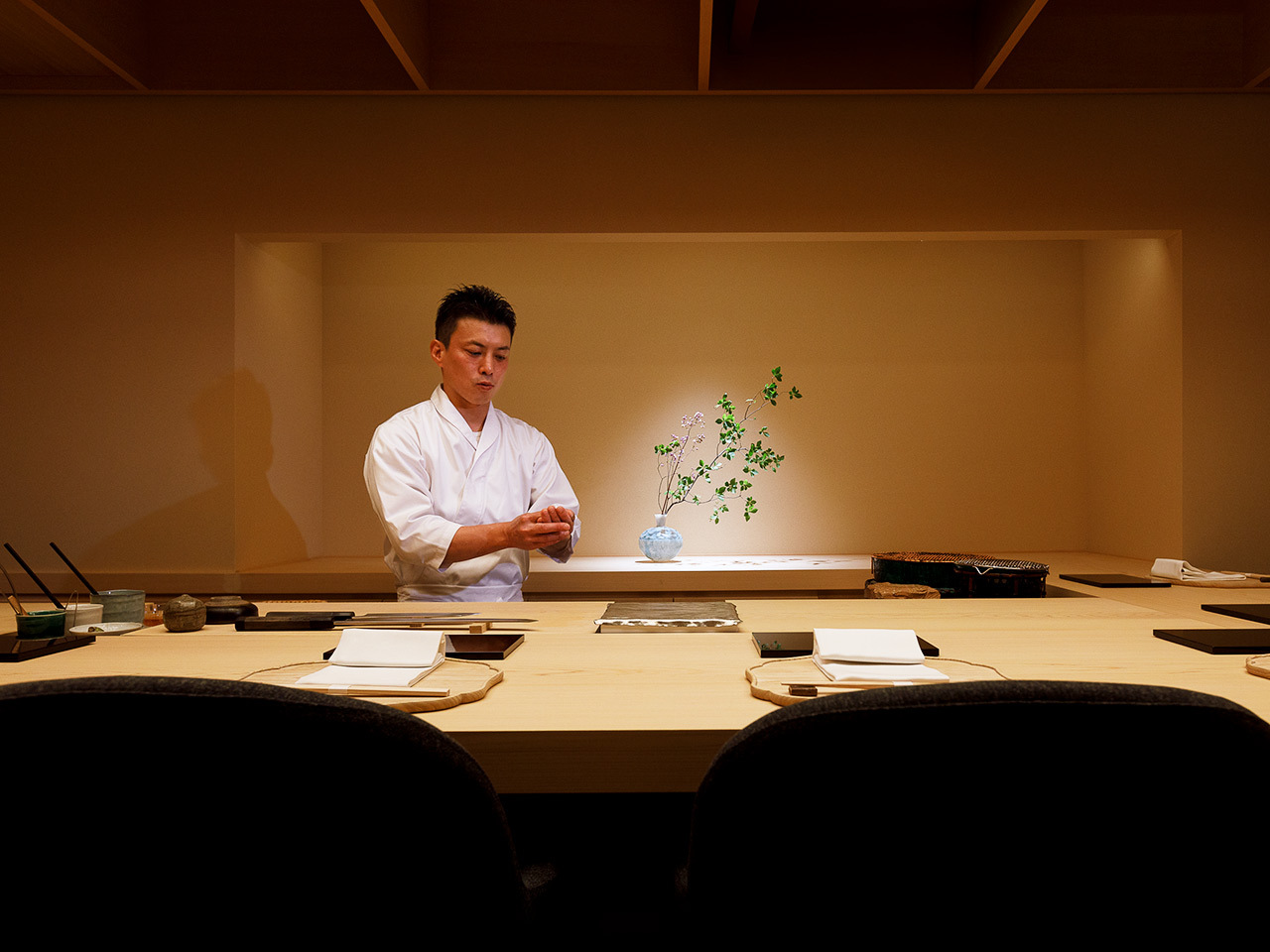 麻布十番『富士鮨』の内観