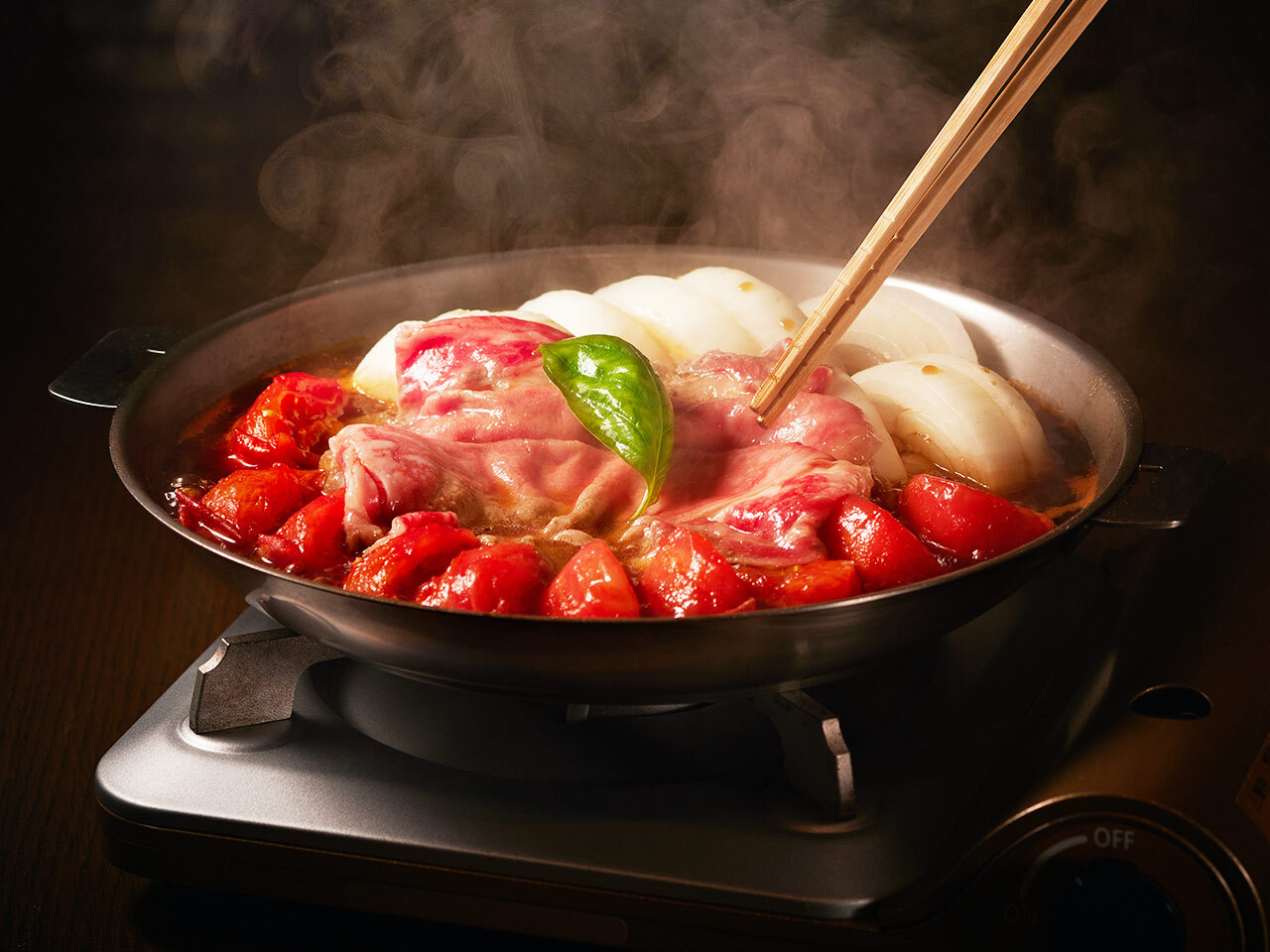 赤羽橋『三田ばさら 本店』の「トマトすき焼き」