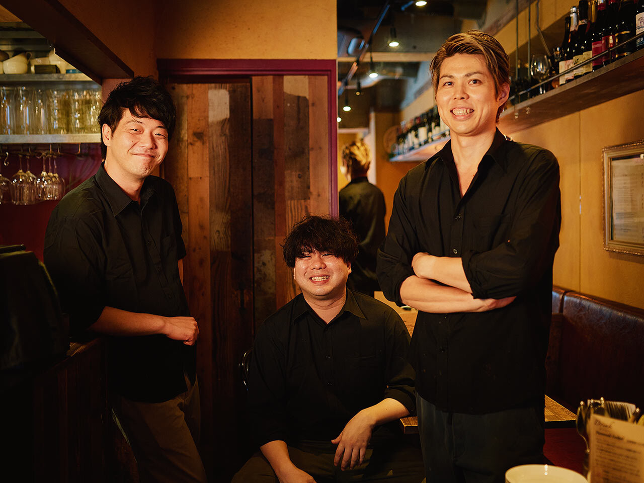 大門『ビストロ カリテプリ』の清水氏、鈴木氏、野口氏