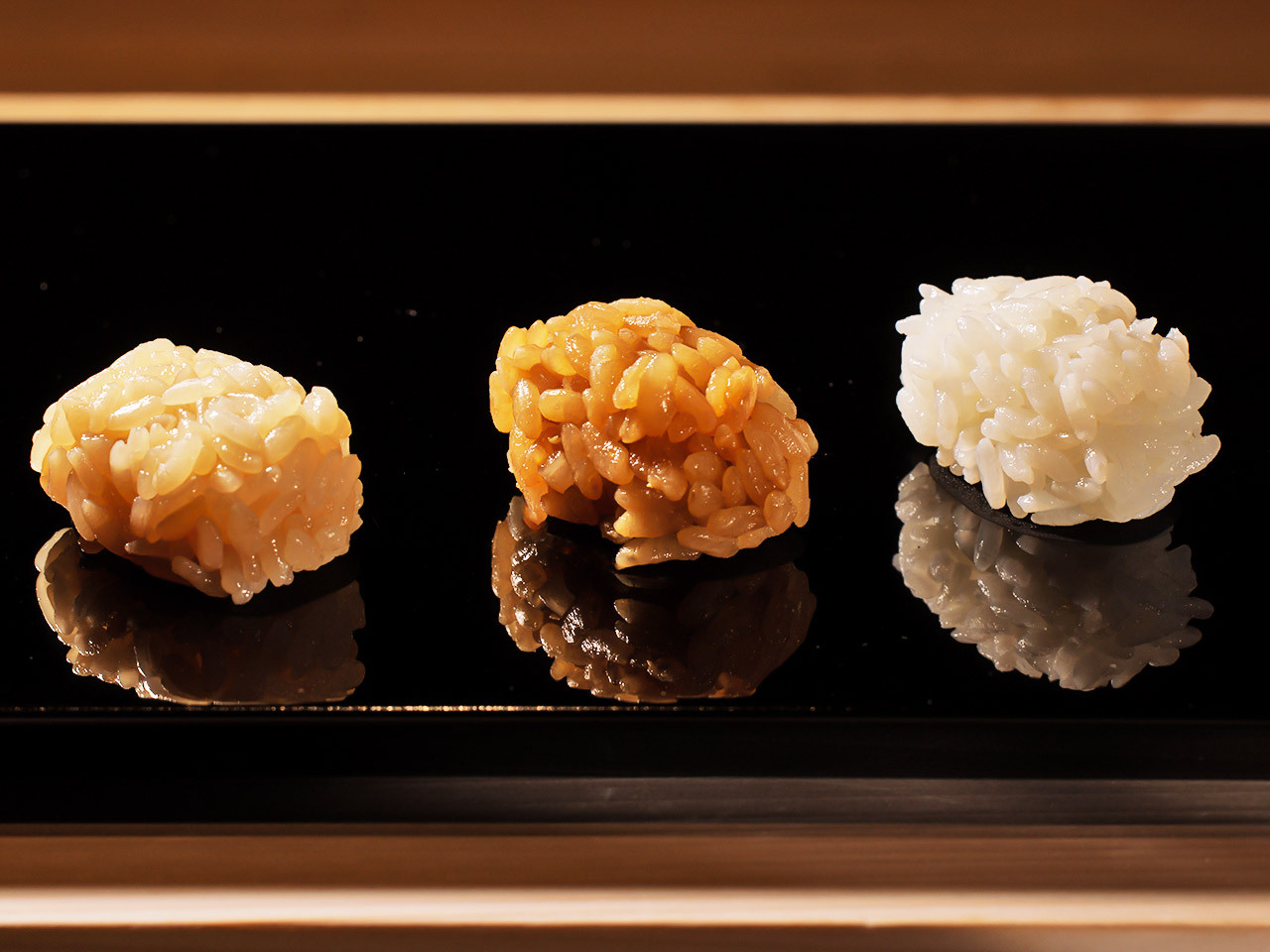 銀座『鮨 きよし』の3種のシャリ玉