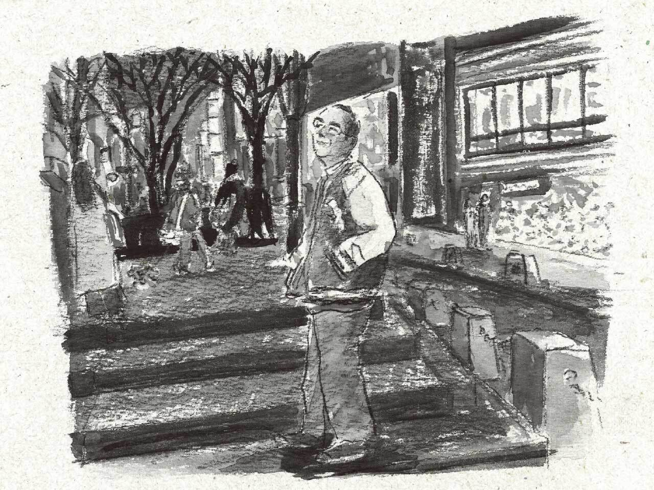 志村けん氏のイラスト