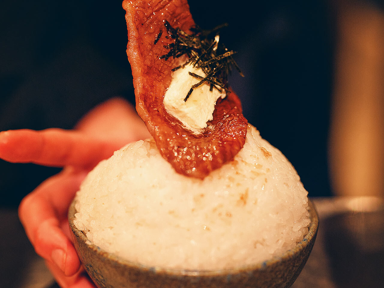 飯田橋『Nose to Tail』の「イチボ」と白飯