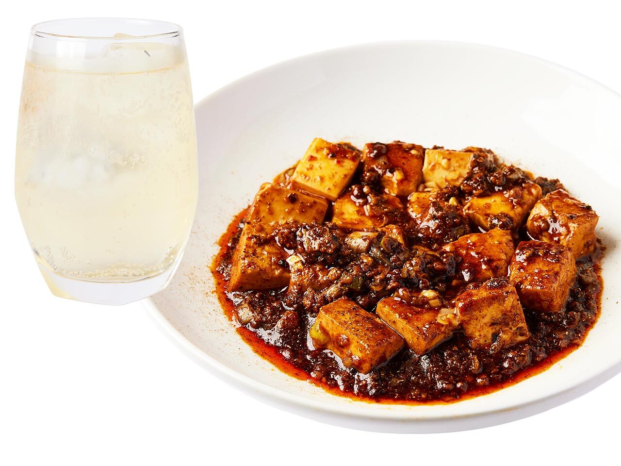 麻布十番『52 Chinese Bar GONI』の麻婆豆腐と提供しているドリンク