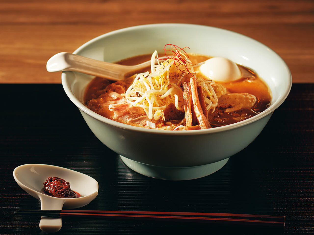 白金台『鶏出汁と麺 存在意義/WA.JIN』の「鶏白湯味噌ラーメン」