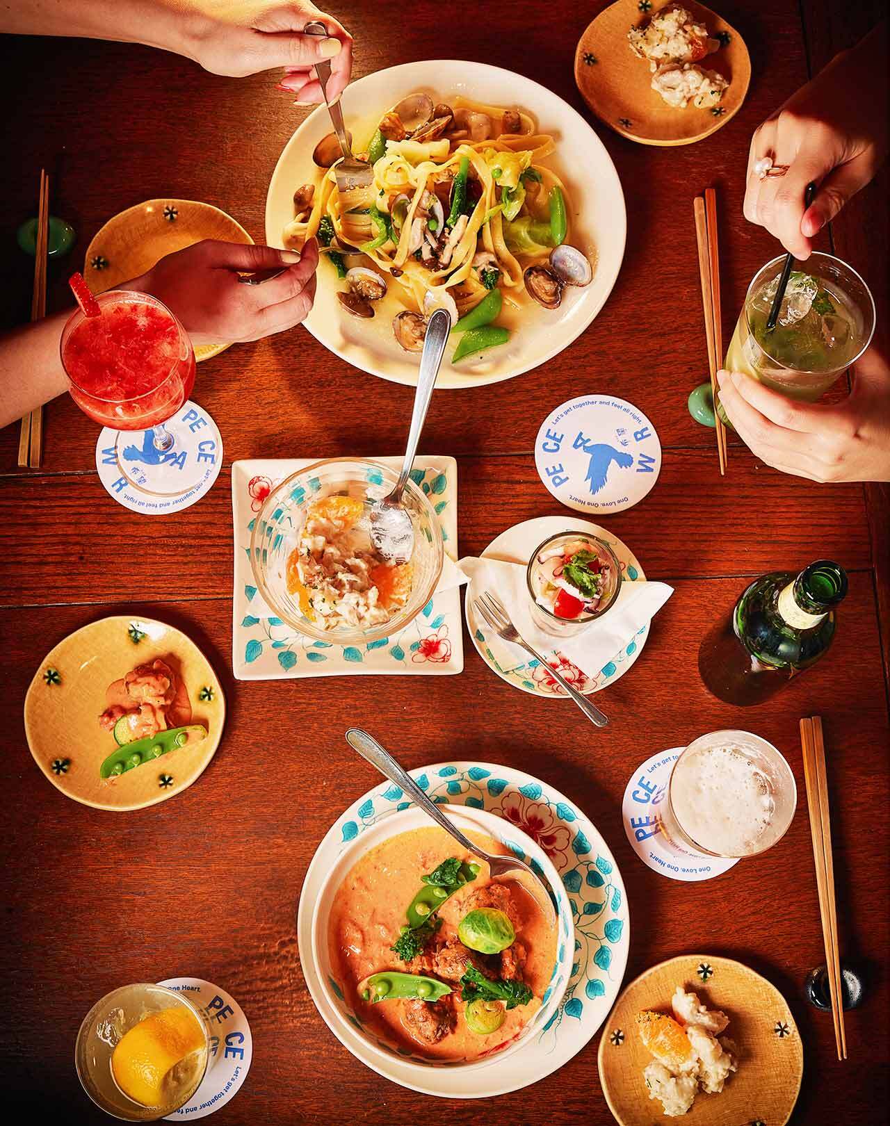 代々木公園『BAR 希望』の「ラムミートボール」、「セビーチェ」、「季節のパスタ」