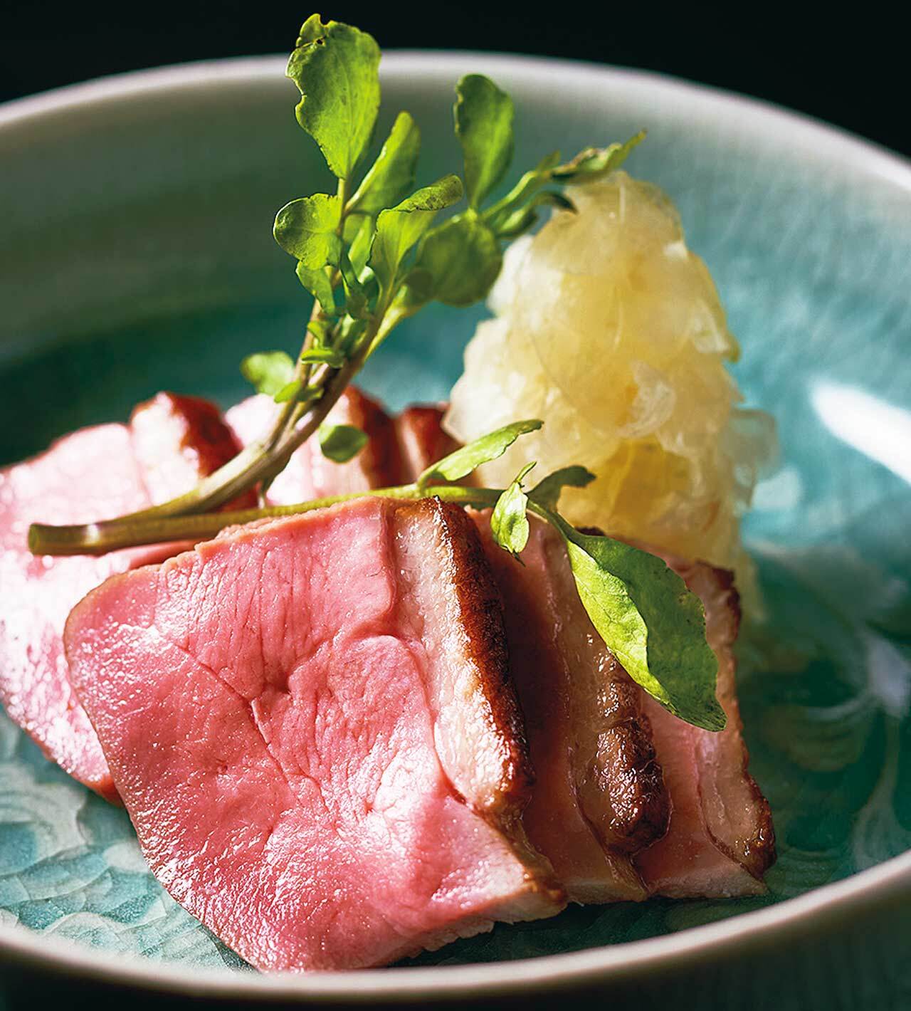 恵比寿『実朴』の「鴨焼きロース」