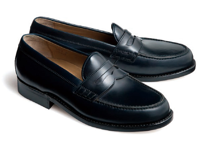 色→ブラックブルックス 革靴 レザー シューズ サイド 黒 ローファー スリップオン