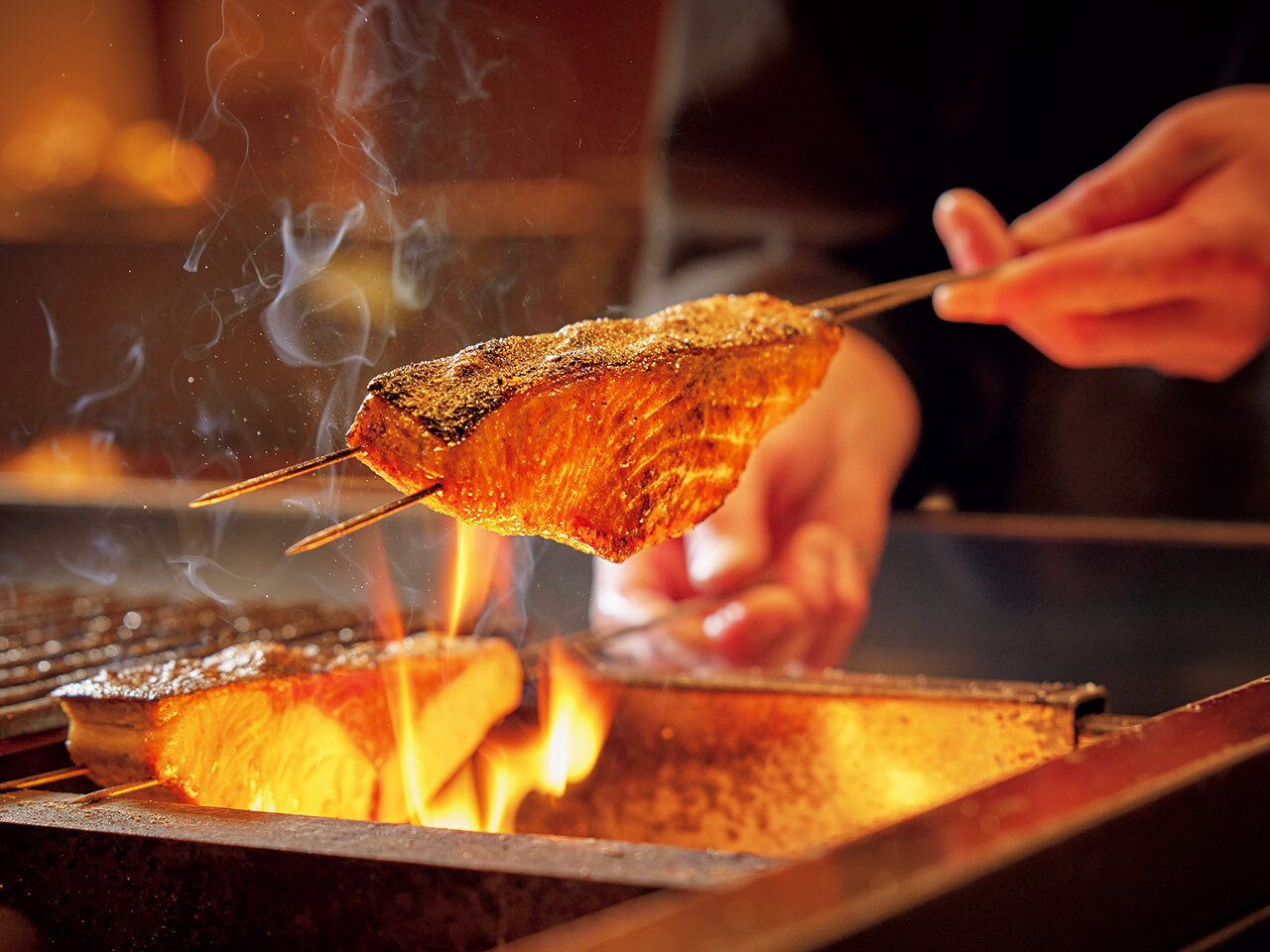 外苑前『青山おとと』の炭火焼き