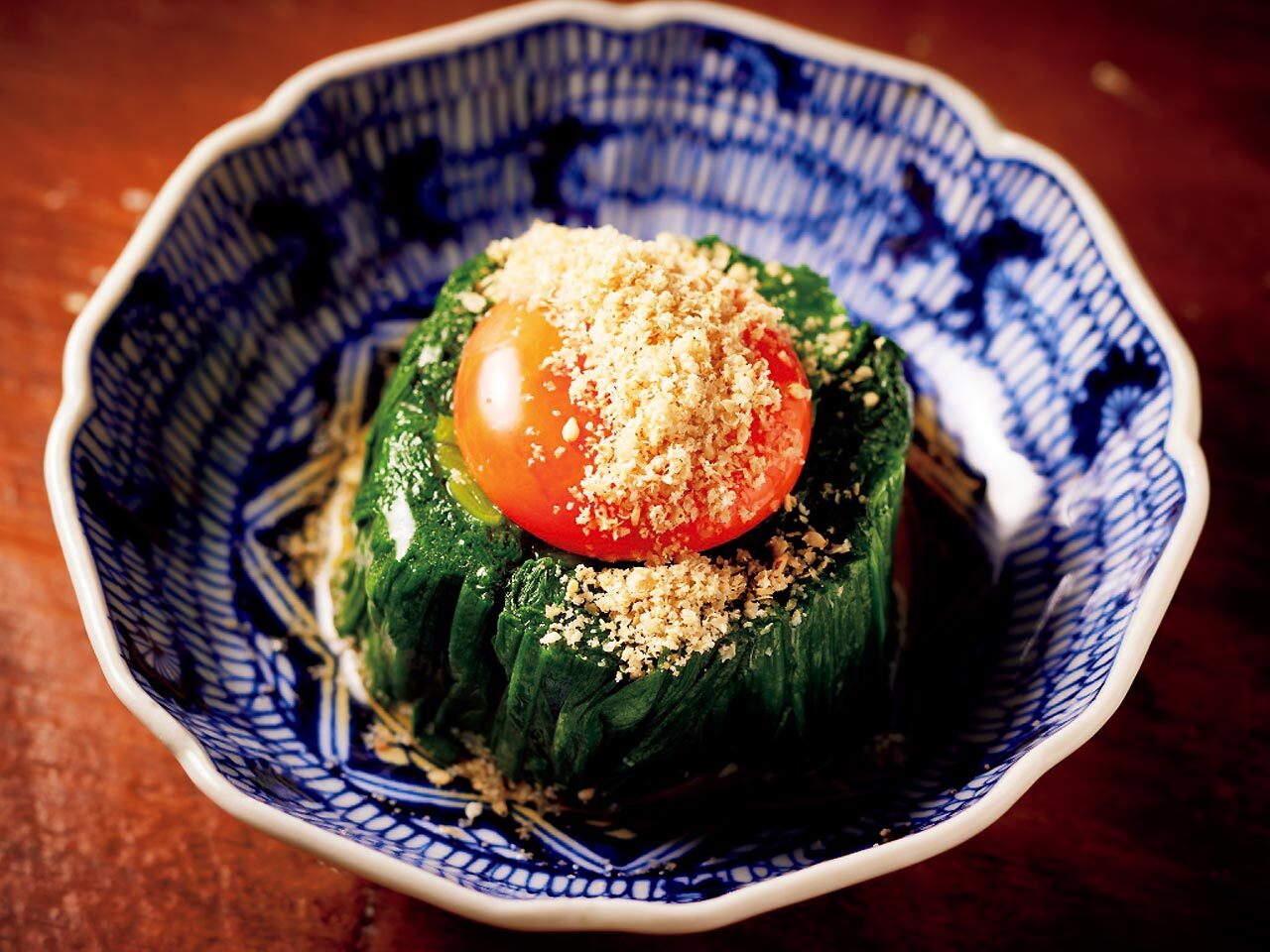 新宿御苑前『食堂わた』の「ニラのお浸し」