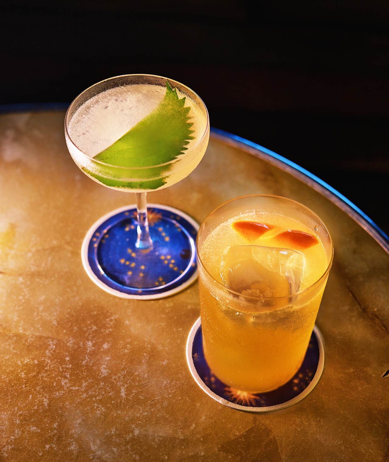 表参道『Friend in Hand』の「オレンジラプソディ」、「ムーンリットギムレット」