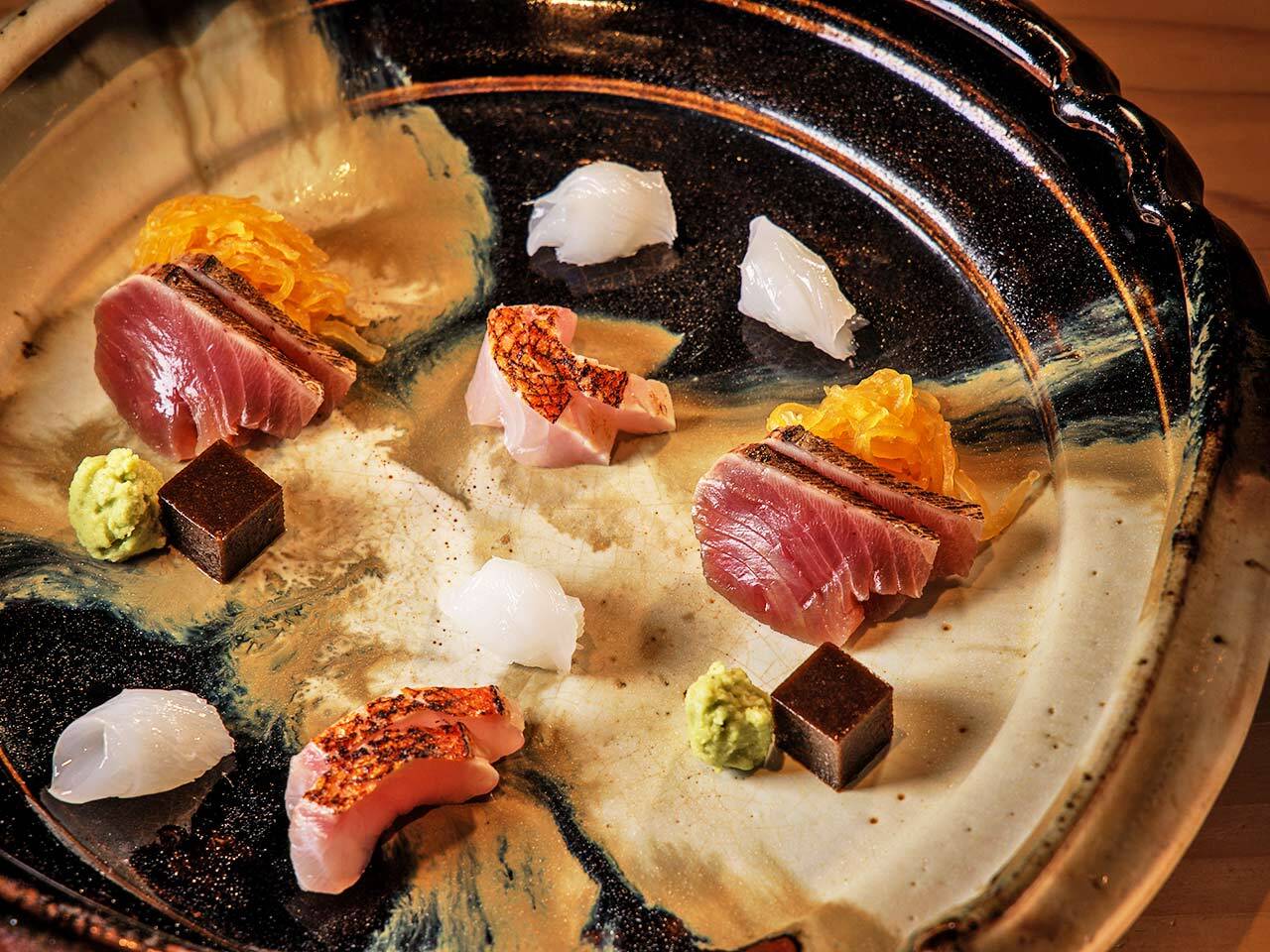 六本木『御料理 無窮』の「お造り盛り合わせ」