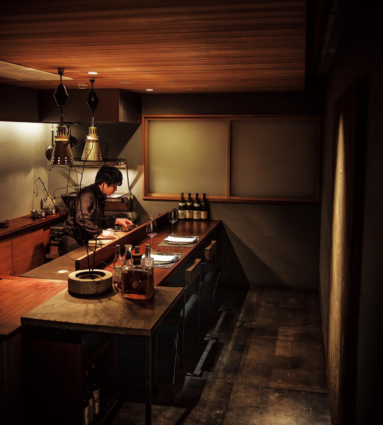 銀座『現代茶寮 銀座凮月堂』の内観