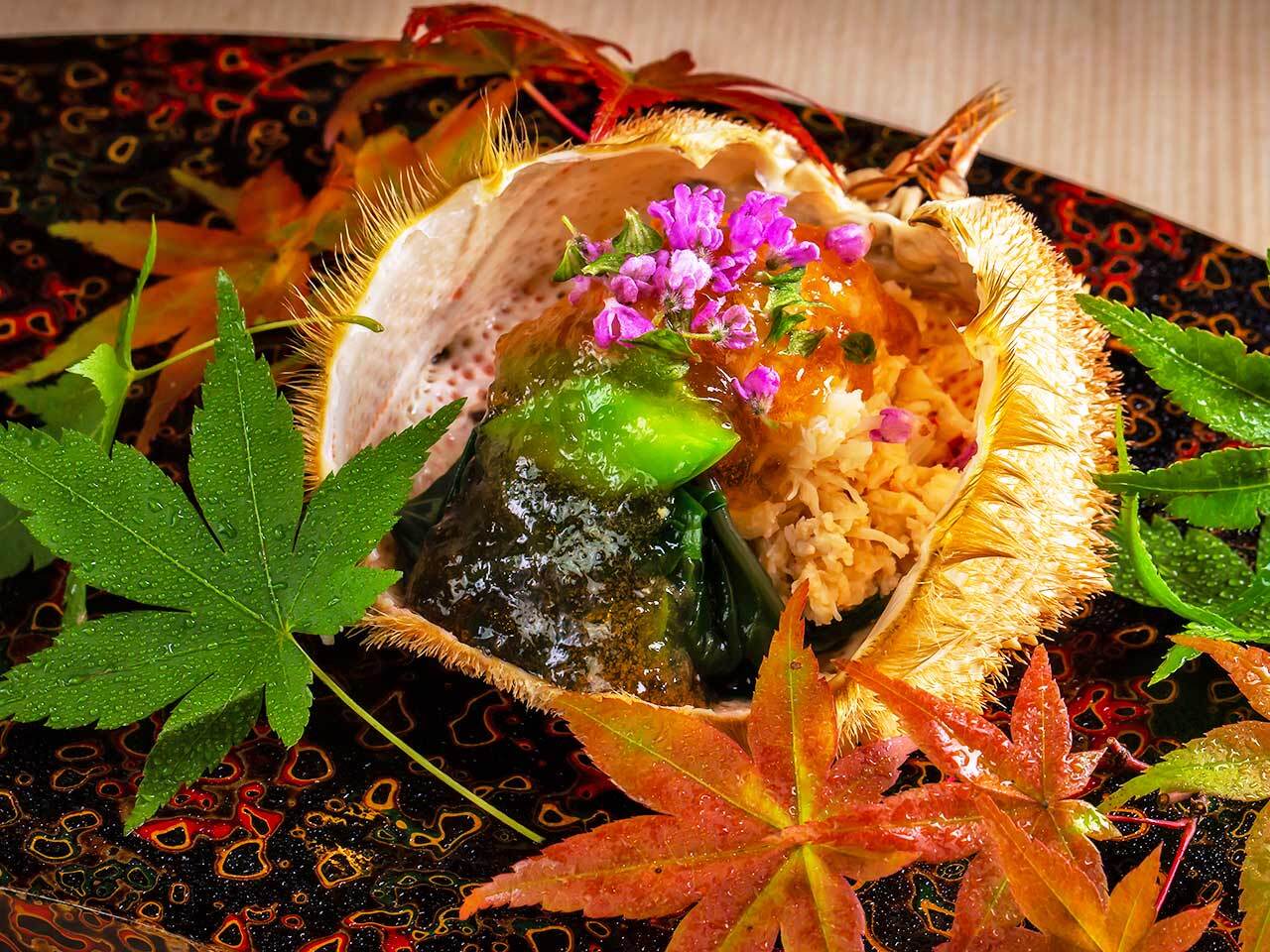 銀座『わ道行』の「毛蟹の面詰め」