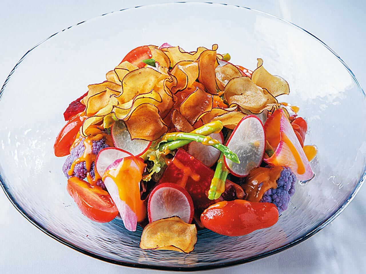 白金高輪『洋食レストラン marronnier』の栃木県産有機野菜のサラダ