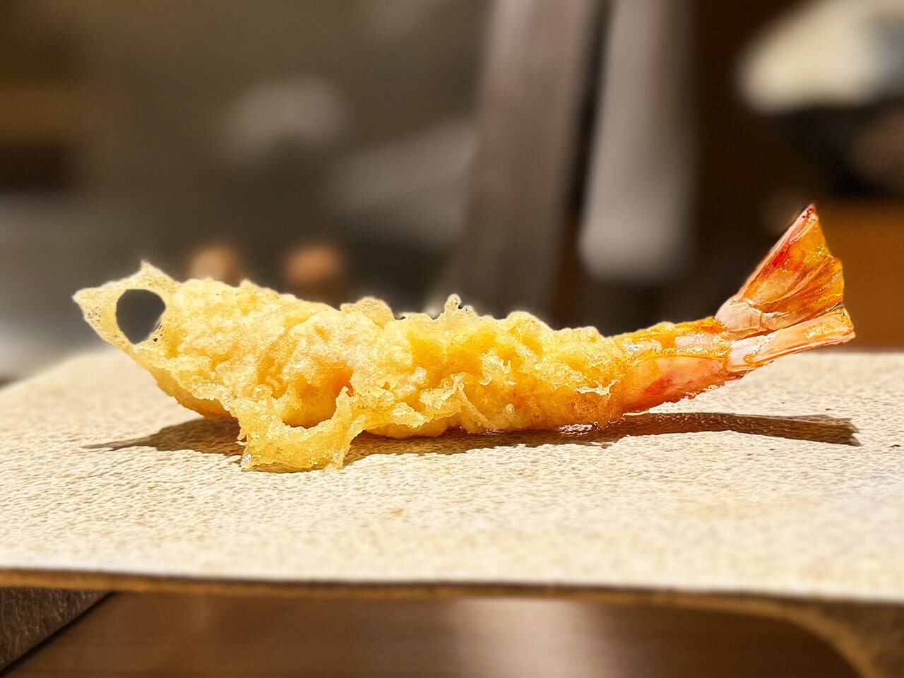 恵比寿『天ぷら北川』の「車エビ」