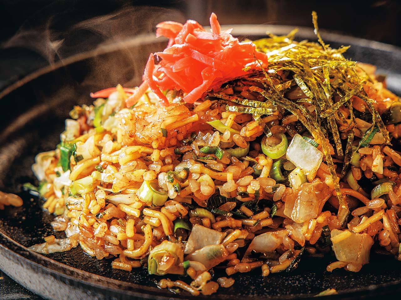 代官山『お好み焼き いまり 奥恵比寿店』の「豚そばめし」