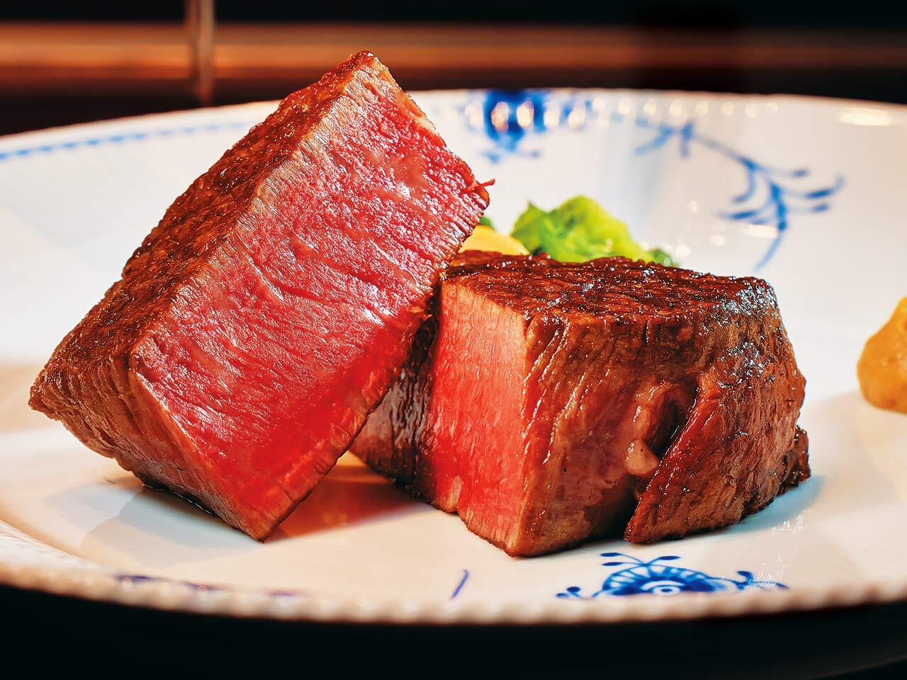 赤坂見附『Oyaizu』の「黒毛和牛のステーキ」